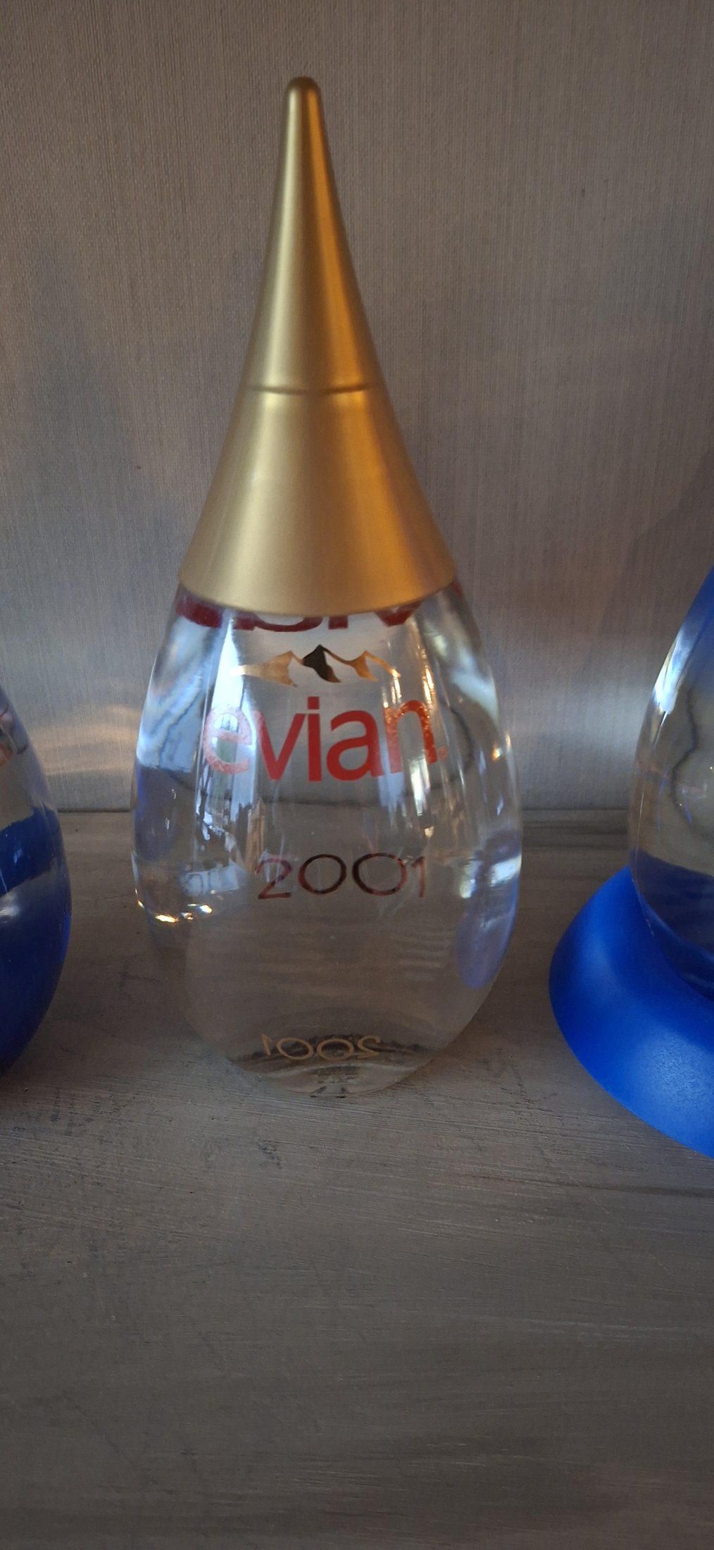 Set van 4 Evian decoratieve flessen