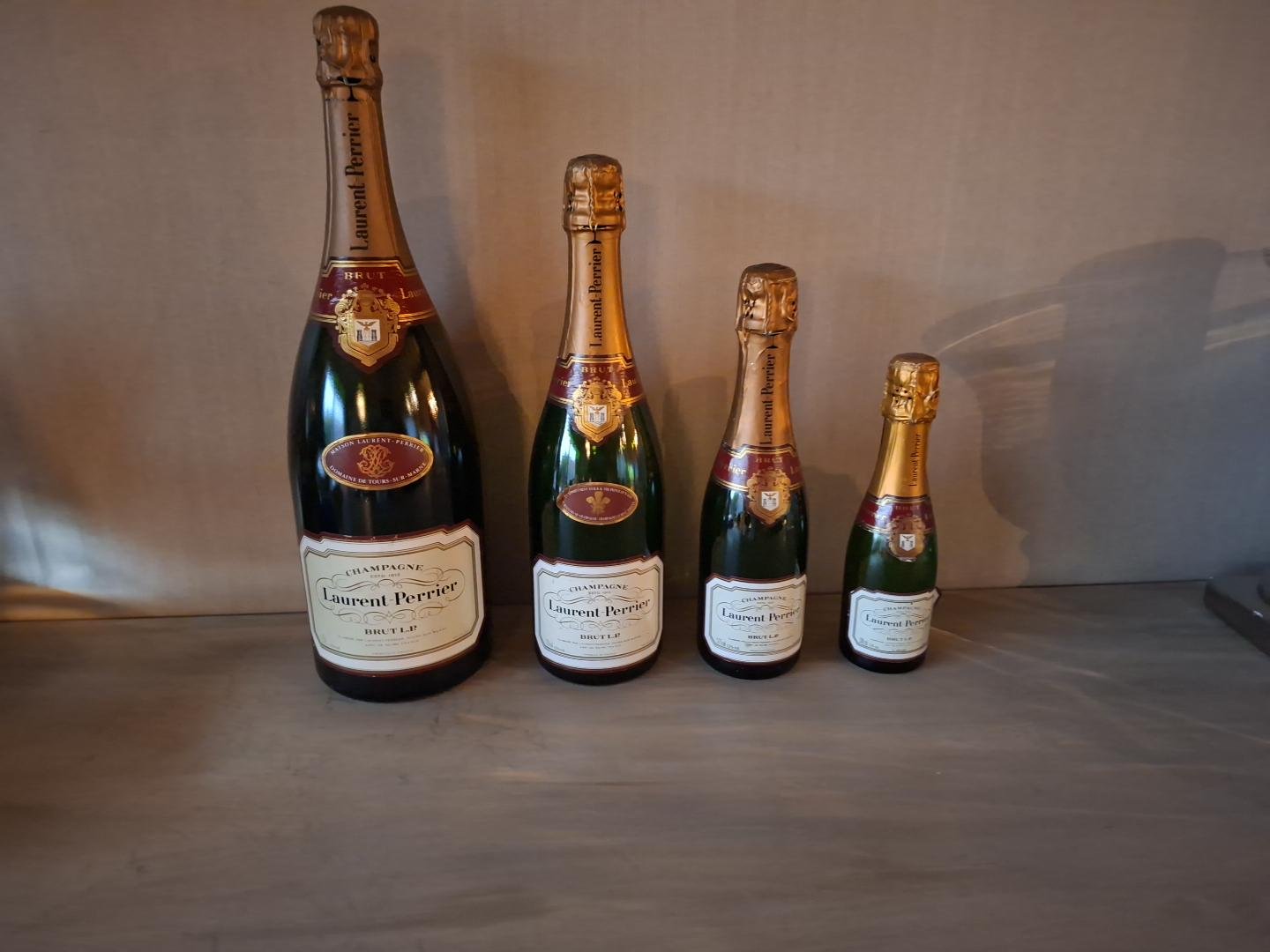 Set van 4 Laurent-Perrier Brut L.P. flessen
