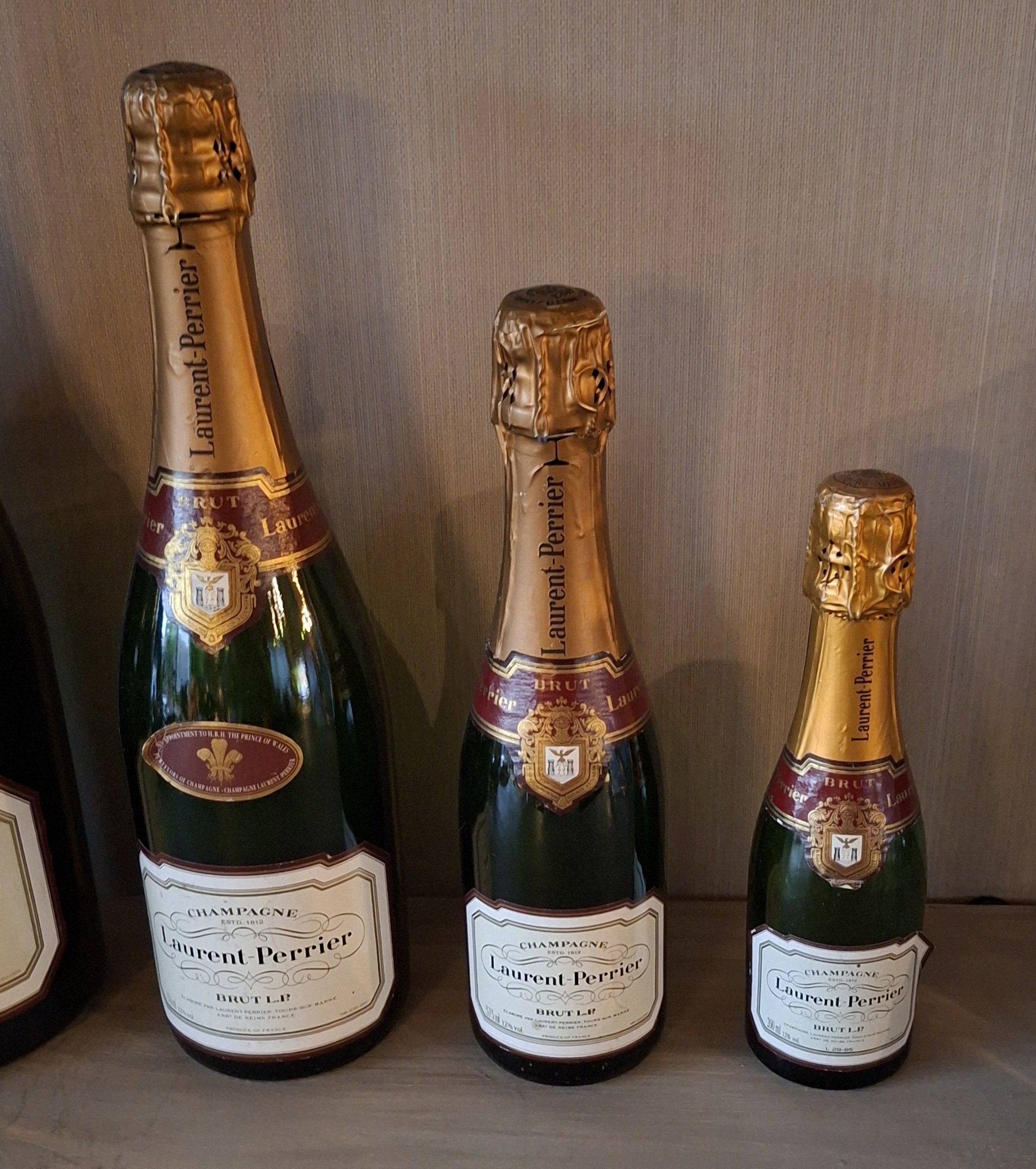Set van 4 Laurent-Perrier Brut L.P. flessen