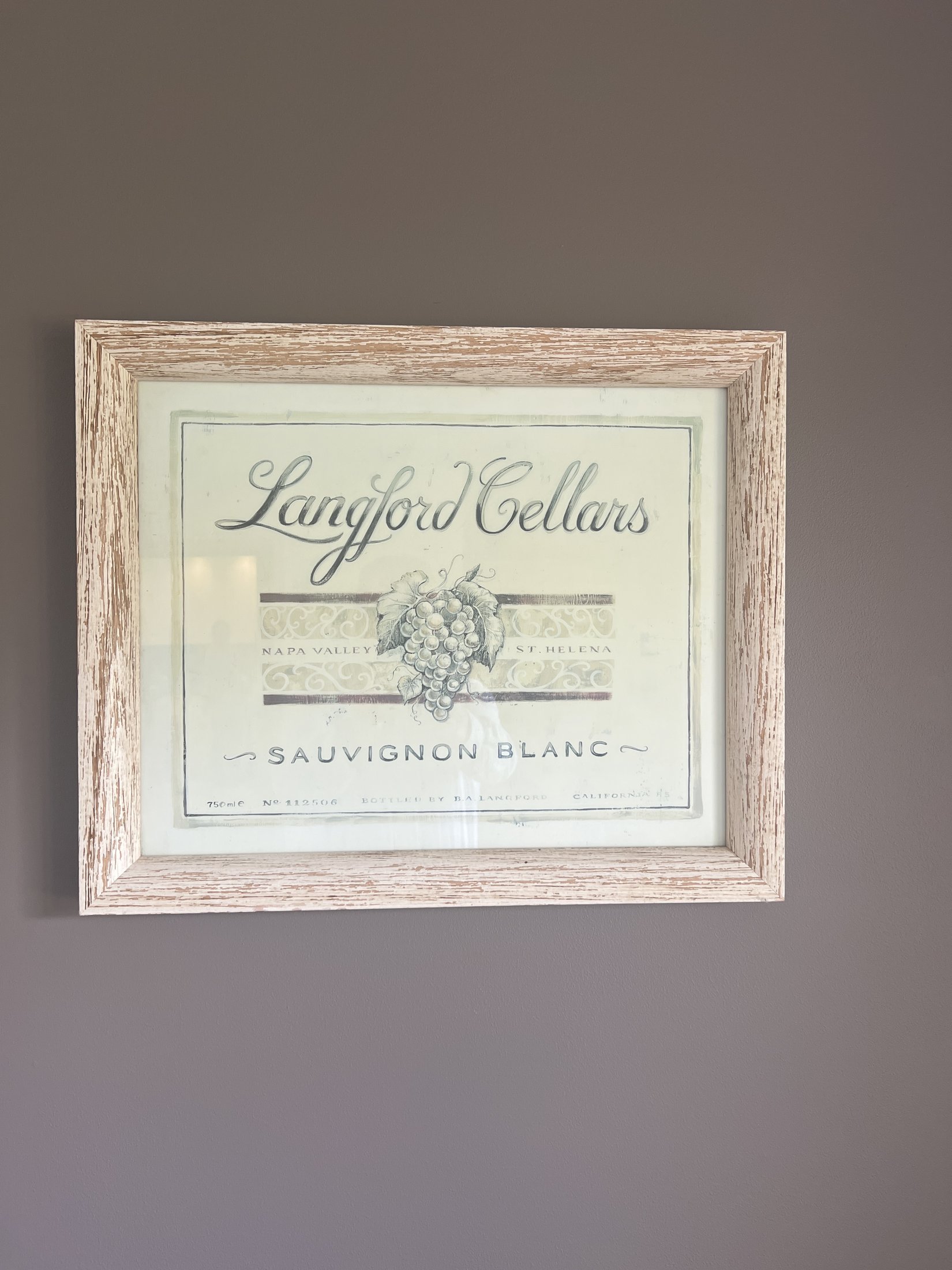 Ingelijste wijnprint Langford Cellars