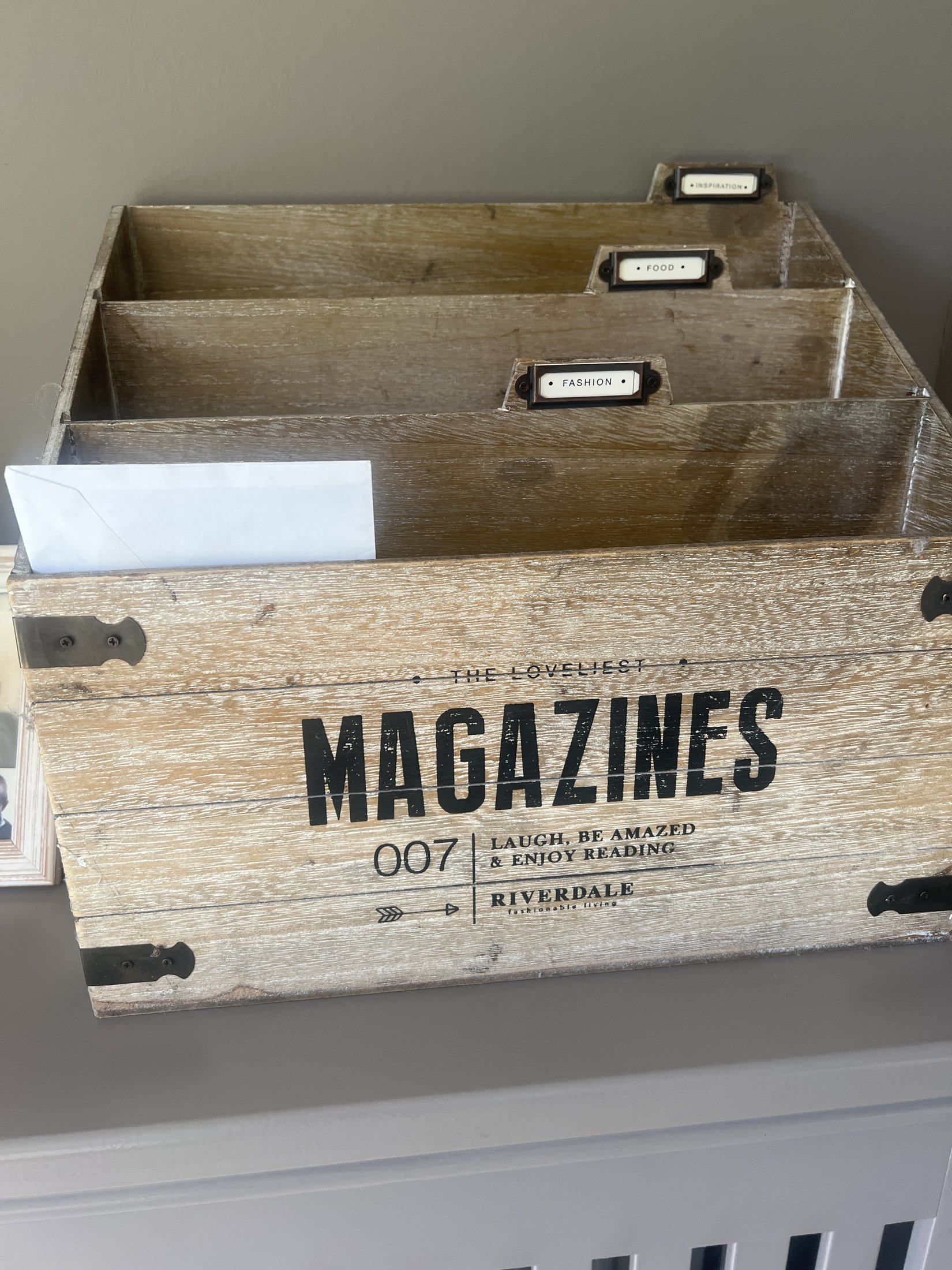 Houten organizer met 3 vakken